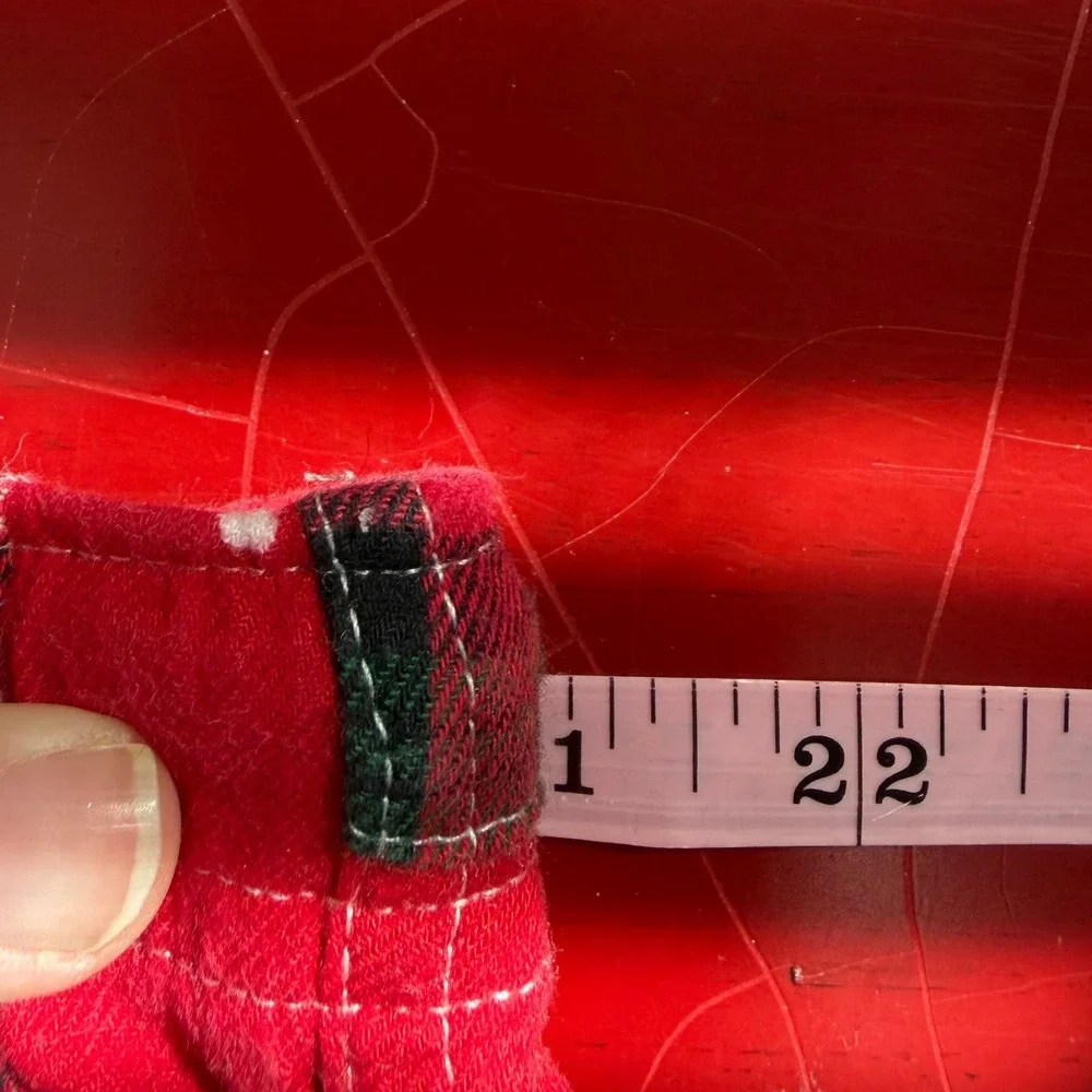 Disney Parks Mickey Mouse Christmas Patchwork Plaid Flannel Pajama Pants XL Red - Picture 8 of 10